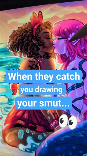 When they catch you... 👀🔥 | #lgbt #pride #wlw #sapphic #ocart #ocs