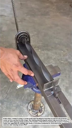 Satisfying Steel Bending Tool! DIY Rebar Ring Bender in Action.