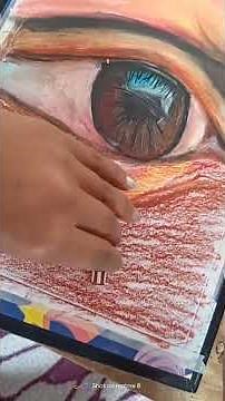 easy oil pastels realistic eye tutorial| step by step eye drawing
