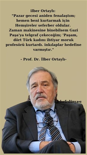 İlber Ortaylı'dan muhteşem bir söz... #ilberhoca #ilberortaylı