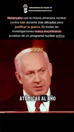 Netanyahu lleva 33 años diciendo que Irán está a punto de tener la bomba. Nunca pasó #guerra #viral