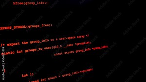 Developer is browsing html code on the computer screen. Scroll of HTML Web Page Code. Programming code abstract technology background. Computer script concept. High quality 4k footage