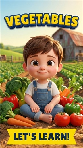 Vegetables Name for Kids 🥕🍅 | Learn Vegetables with a Cute Boy| Preschool Learning #vegetables