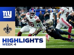 TOP HIGHLIGHTS: Giants vs. Saints Week 4 | New York Giants