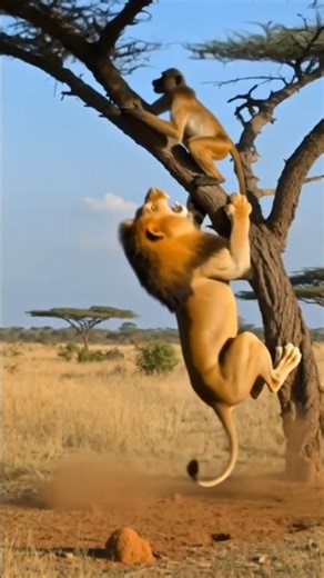 Lion Justice vs Baboon Thief – Baboon Stole a Baby Impala… and Paid the Price 🦁🐒 #rescue