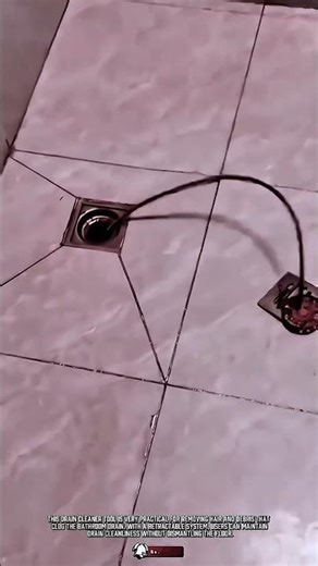 Smart drain cleaning tool without lifting tiles #shorts #plumbing #tools