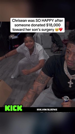 Chrisean was SO HAPPY after someone donated $18,000 toward her son’s surgery 🥹❤️#chriseanrock #blueface #viral #fyp