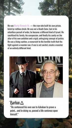 Barty Crouch Sr. The Tragic Tyrant of the Ministry Harry Potter Analysis #potterquotes #harrypotter