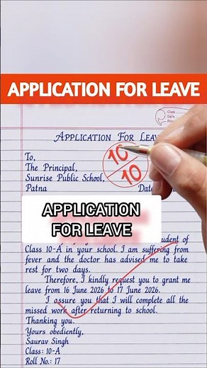 Application for Leave | Easy & Professional Leave Application Format