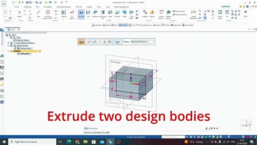 36. solid edge substract