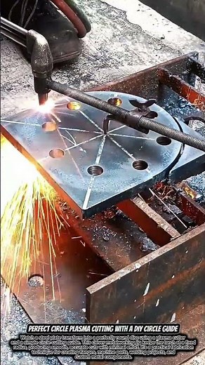 Perfect Circle Plasma Cutting with a DIY Circle Guide #diyprojects #engineering #satisfying