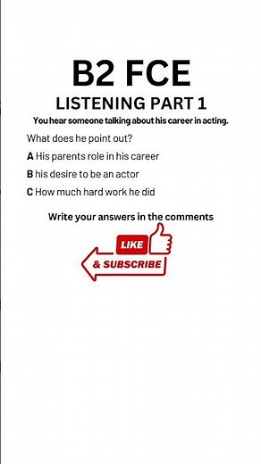 B2 First (FCE) Listening Practice Test 04.2025 - Part 1 #b2firstlisteningtests #learningenglish #fce