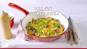 Make the most of in-season potatoes with this spud-tacular recipe for one-pot potato pizza! | Coles