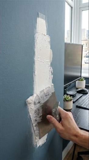 Ripped paint and paper from sticky mounting tape? Here is how to restore torn drywall to a flawless