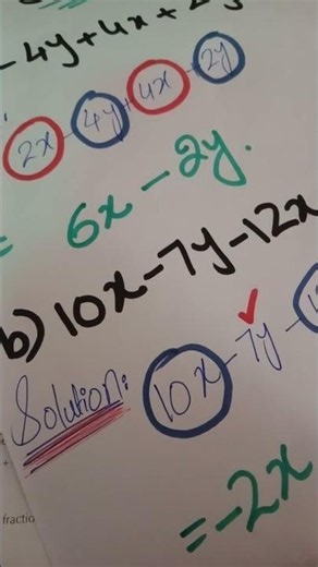 Simplifying Algebraic Expressions | Worked Examples 4 Pg 89 #shorts