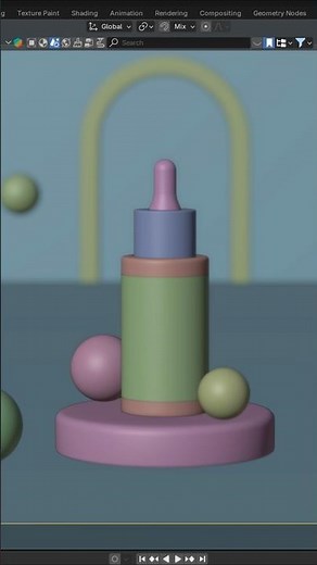 Depth of Field in Solid Viewport Blender Tips 🔥 #b3d #blender #tutorial