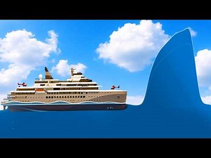 Ship vs Mega Tsunami in Floating Sandbox – Simulation Test