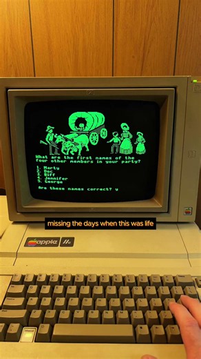 Missing the Days When This Was Life. | Oregon Trail on a Real Apple IIe