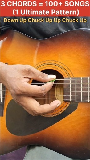 3 Chords = 100+ Songs + 1 Easy Strumming Pattern for Beginners 🎸