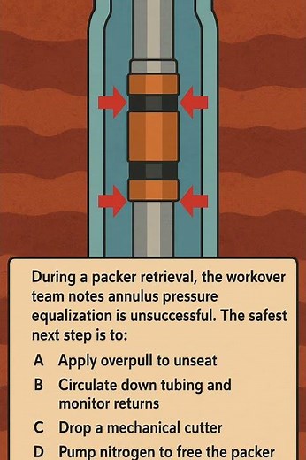 Packer Retrieval Safety Q32 #DrillingHSE #WorkoverSafety #PackerRetrieval #WellControl