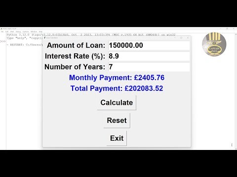 How to Create a Loan Calculator using PMT Function with Tkinter in Python