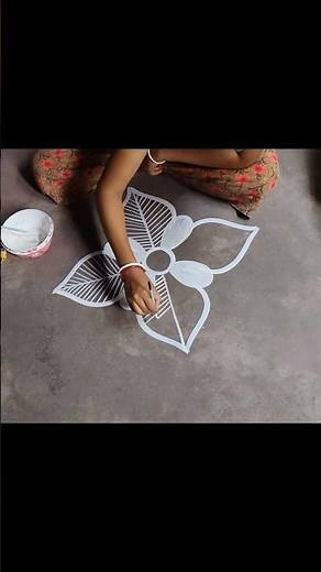 Very easy alpona design for beginners / Easy alpona design / Simple alpona design for beginners