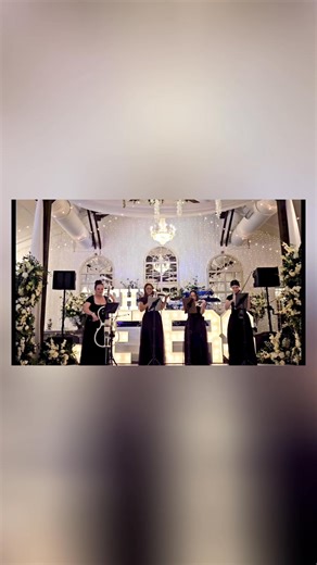 Our electric quartet is the perfect cocktail hour transition from ceremony to reception! 🎻💕 #PensacolaWedding #StringQuartet #ElectricStringQuartet #LiveWeddingMusic | White Tied Quartet