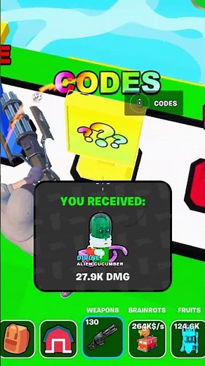 NEW *SECRET* CODE FOR DIVINE ALIEN CUCUMBER IN FRUITS VS BRAINROTS! #fortnite