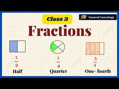 Fractions for Grade 3 | class 3 fractions Complete chapter | @generallearnings91