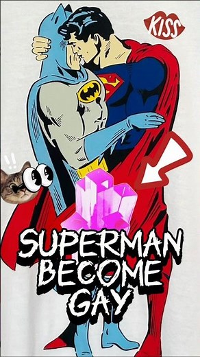 "Superman's Gay Moment? "Did Pink Kryptonite Turn Superman Gay? 💗🦸‍♂️ #dccomics #superman #batman
