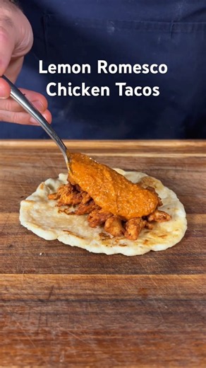 Lemon Romesco Chicken Tacos | Made Simple