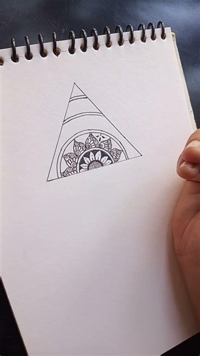 mandala pattern for beginners with triangle #mandala #art #begginers #easy #pattern