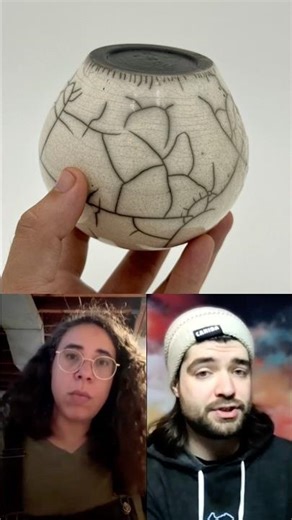 How to make crackle patterns on Raku pottery #raku #pottery #clay #ceramics #artist #handmade #kiln