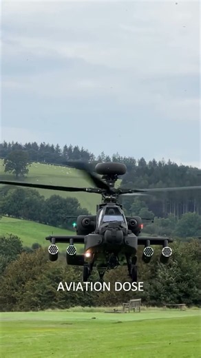 🔥 Army Air Corps Apache AH-64E Takes Off from a REMOTE Landing Site! 🚁🇬🇧 #aviation #militaryaviation