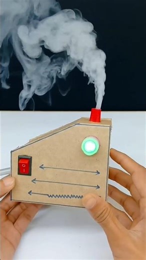 DIY Smoke Machine with Cardboard || Amazing Science Project
