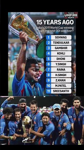 2011 World Cup Team 🏆 Was This India’s Greatest XI Ever? 😳 Still Unbeatable?