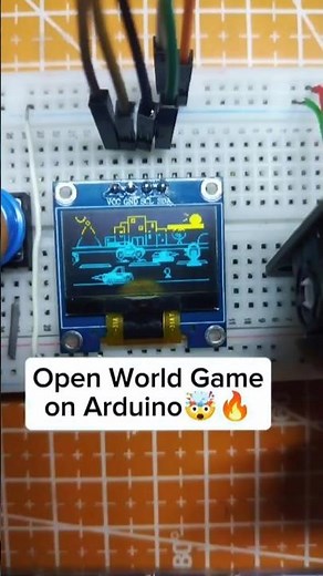 DIY Open World Game on Arduino UNO with OLED & Joystick | Tiny Console Adventure 🎮