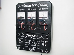Multimeter Clock – Styled after the Simpson 260 Multimeter