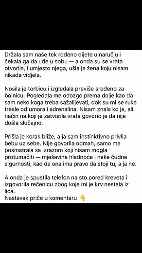 Mislila sam da će doći po nas u porodilište — ali došla je ona NASTAVAK U KOMENTARU 👇 | Istina ili Ne?