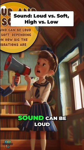 Sound Vibrations Explained: Loud vs. Soft, High vs. Low Pitch #learning #animation #learningscience