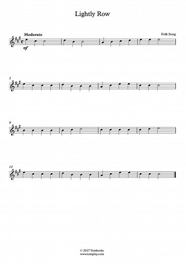 Lightly Row (Traditional) - Violin Sheet Music