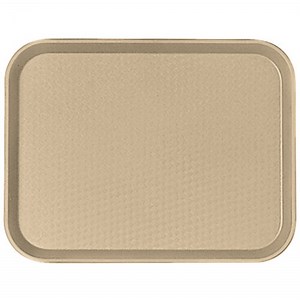 Cambro 1014FF104 10" x 14" Desert Tan Customizable Fast Food Tray - 24/Case