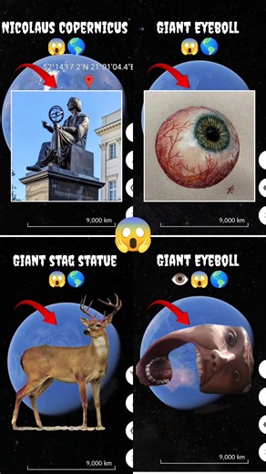 new vs old video is Real life sculpture 🧐 Google maps and Google Earth 🌎#shorts #viral