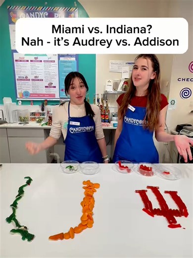 College Football Champs? Not yet. Candy Logo Champs? You decide 🏈🍬 Addison vs. Audrey: who nailed it? #Candycopia #collegefootball#candychallenge #fyp #CandyTok #nationalchampionship