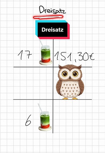 Magst du Matcha?! #matcha #mathe #dreisatz #matchalatte #geld