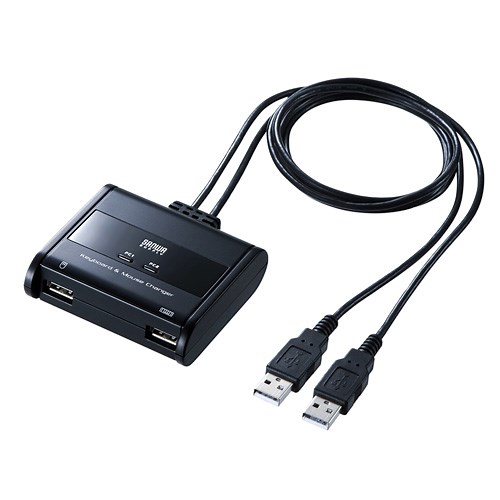 SW-KM2UU【キーボード・マウス用パソコン切替器（2:1）】1組のUSBキーボード・USBマウスを2台のパソコンで切り替えて操作できるパソコン切替器。 | サンワサプライ株式会社