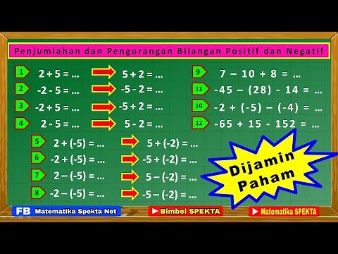 Cara Penjumlahan dan Pengurangan Bilangan Bulat Positif dan Negatif. Versi Update || Sangat Mudah