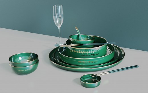 Keyshot餐具渲染（陶瓷系列）