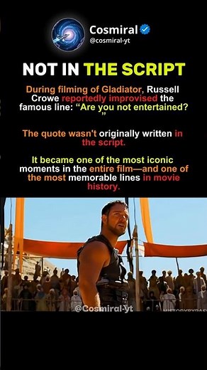 "Are You Not Entertained?”..Was Improvised #gladiator