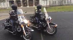 The State Police Motorcycle Unit took advantage of the mild weather this morning. Not only did they get to go for a ride, but they also took a group photo with t | Connecticut State Police